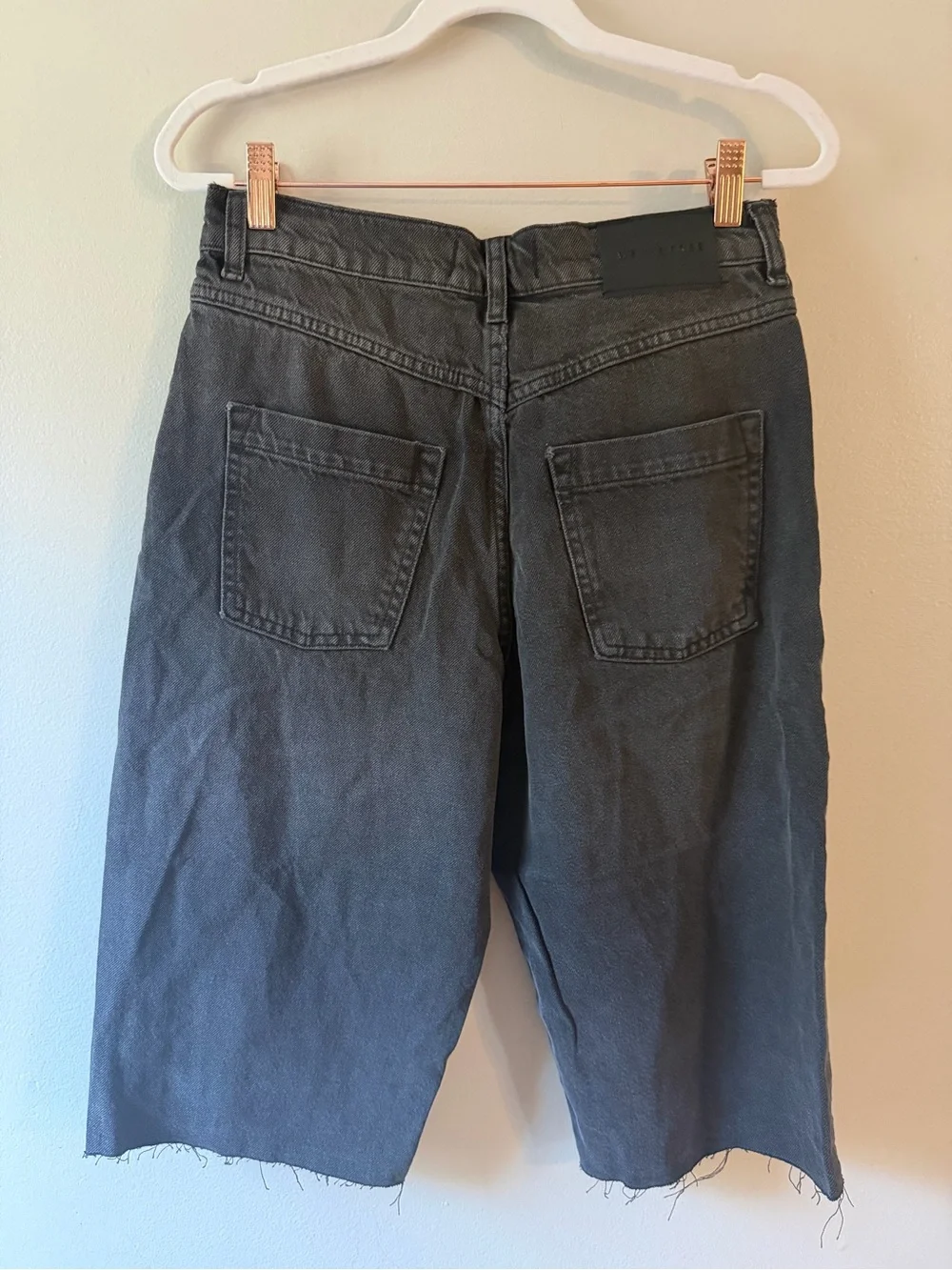 We The Free- Black High-Rise Denim Cutoff Shorts